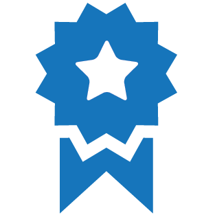 Blue ribbon badge